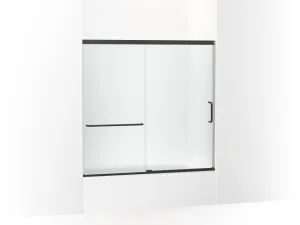 KOHLER K-707609-6D3 Elate Sliding bath door, 56-3/4" H x 56-1/4 - 59-5/8" W, with 1/4" thick Frosted glass