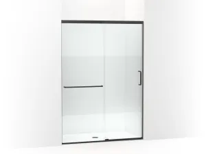 KOHLER K-707614-8G81 Elate Sliding shower door, 75-1/2" H x 50-1/4 - 53-5/8" W, with heavy 5/16" thick Crystal Clear glass with privacy band