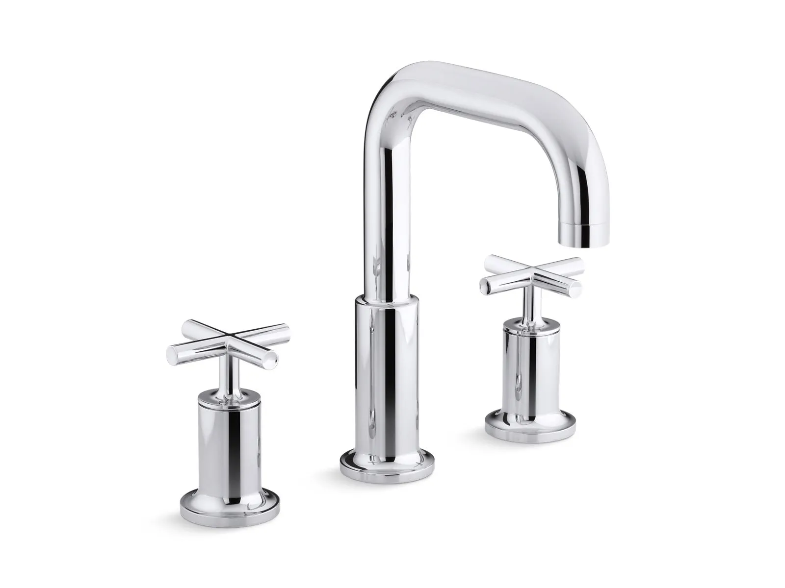 KOHLER K-T14428-3 Purist Deck-mount bath faucet trim with Cross handles