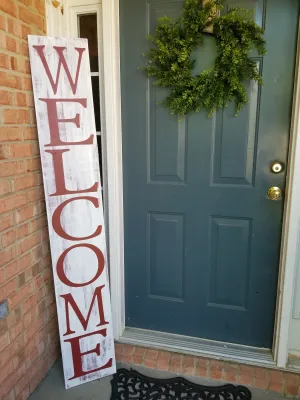 Leaning Porch Sign - Welcome 6 Foot