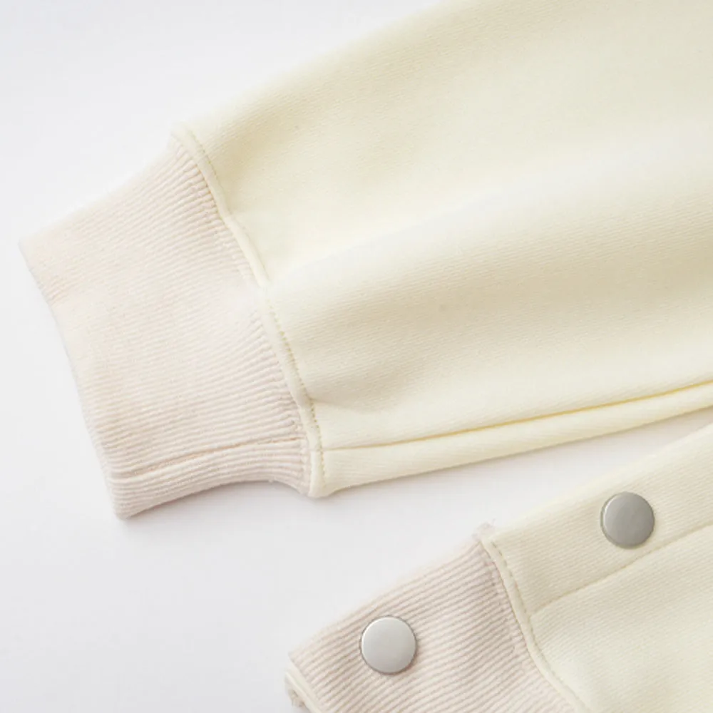 Letter Button Design Loose star Hoodie