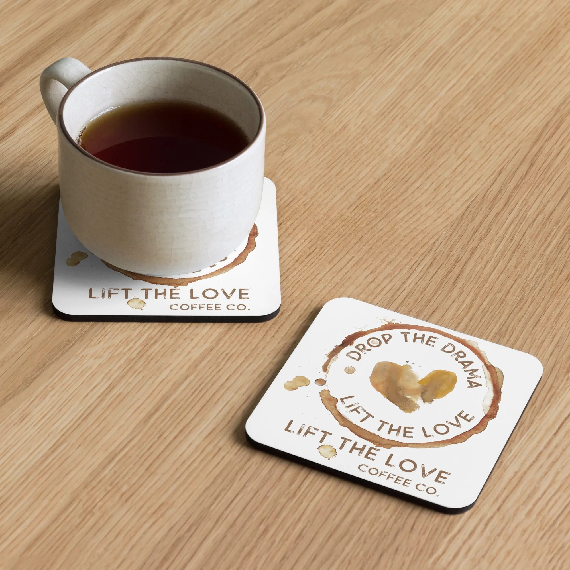 Lift the Love Cork-back coaster
