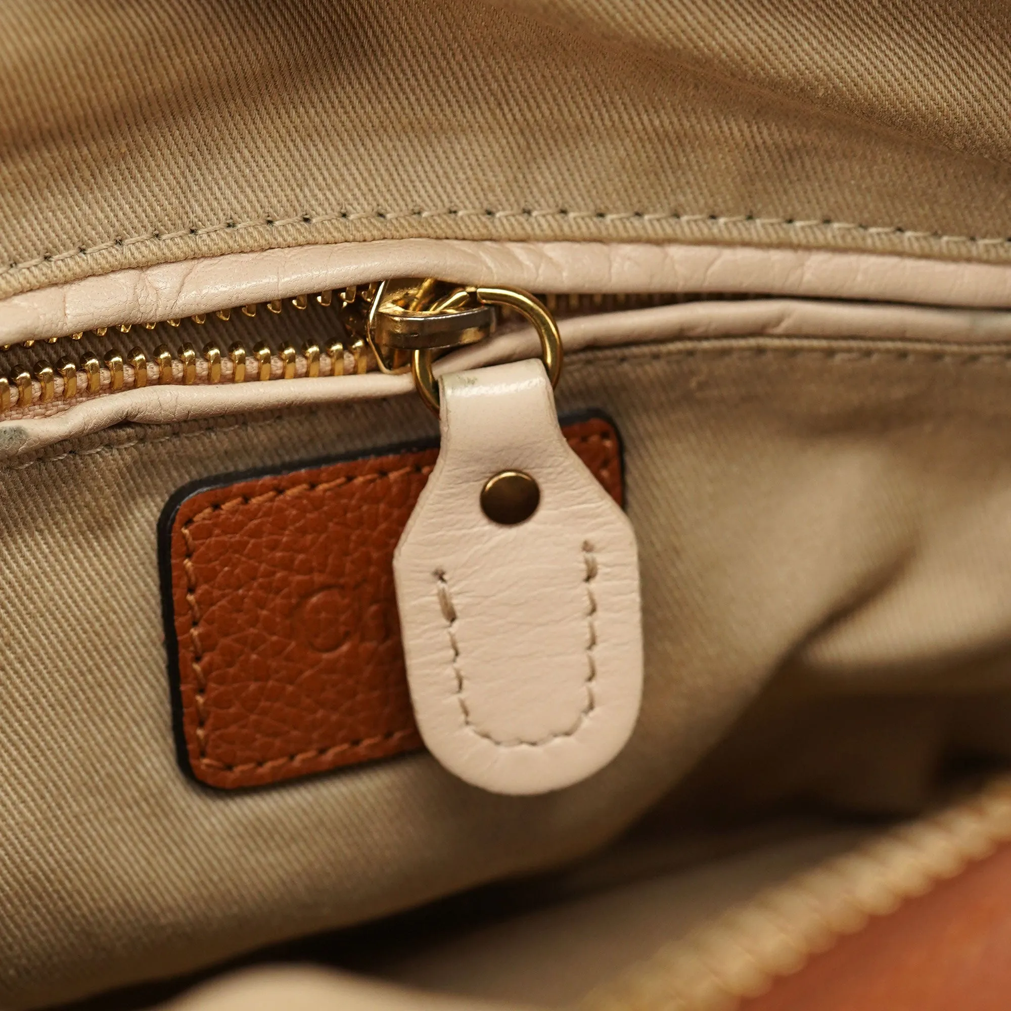 Light Brown Leather Paraty 2-Way Shoulder Bag