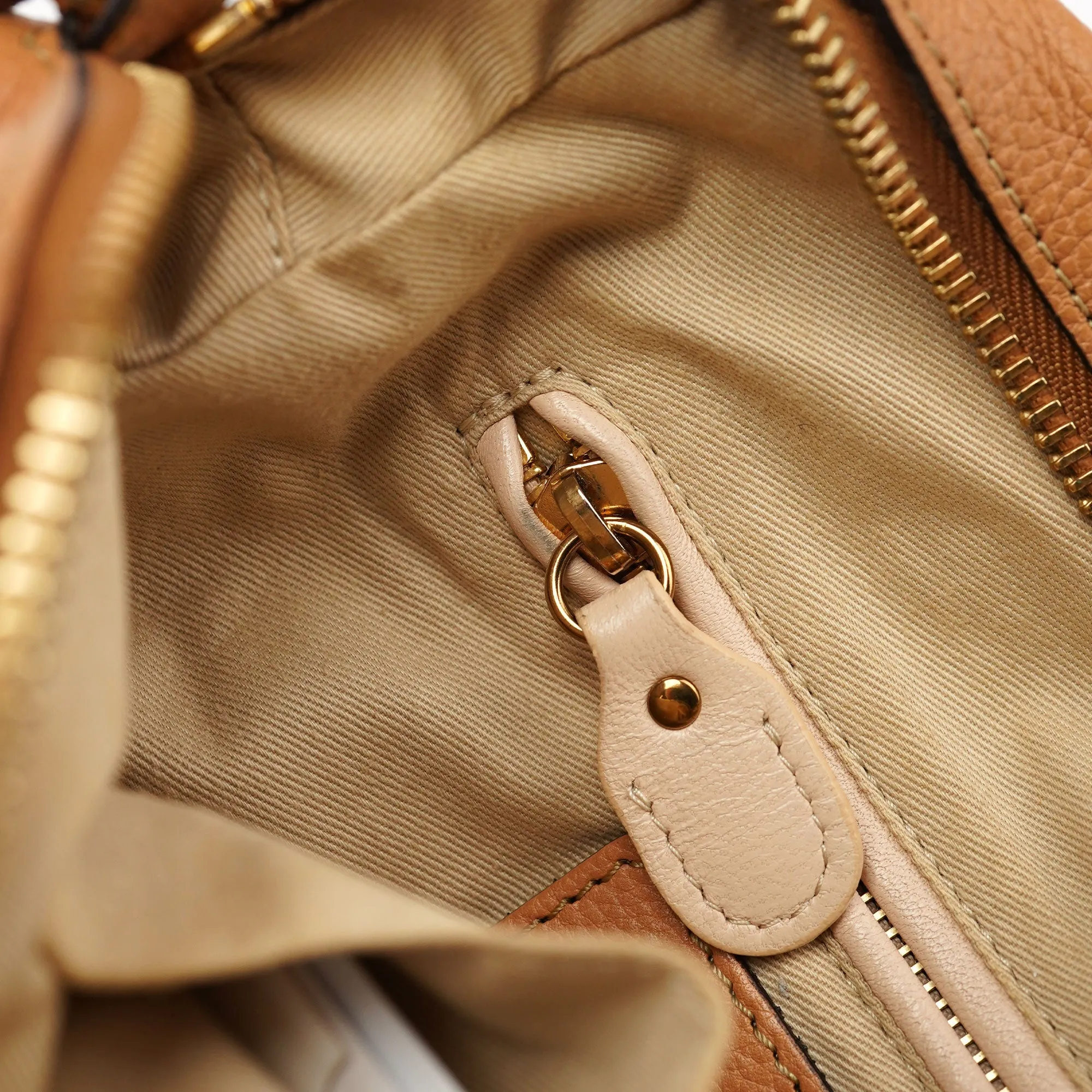 Light Brown Leather Paraty 2-Way Shoulder Bag