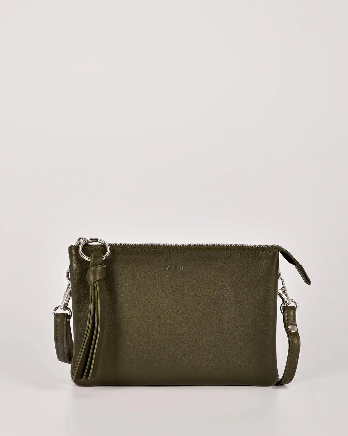 Lily Double Zip Leather Crossbody Bag