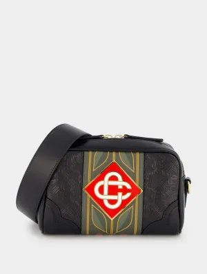 Logo-Plaque Crossbody Leather Bag
