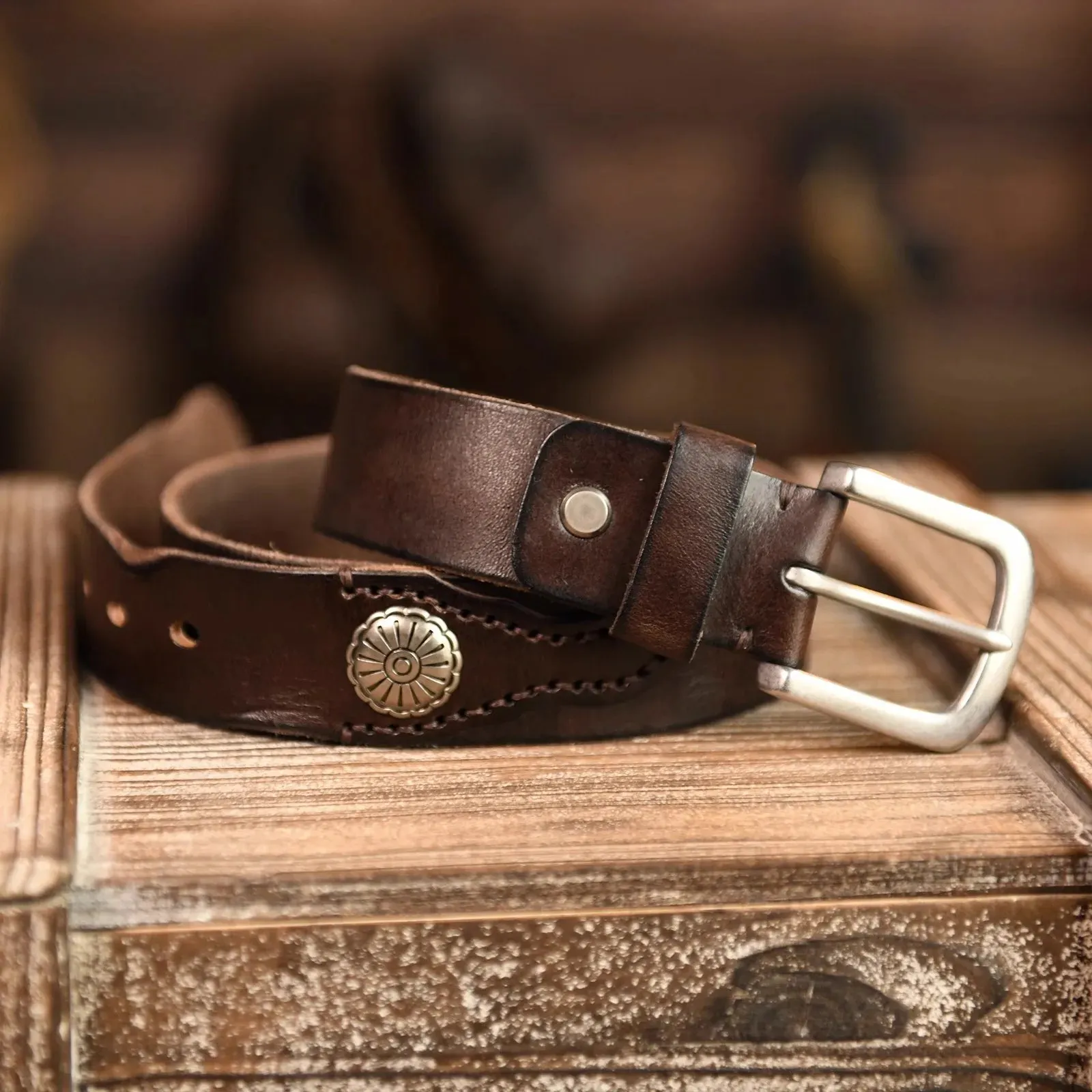 Lone Star Leather Belt