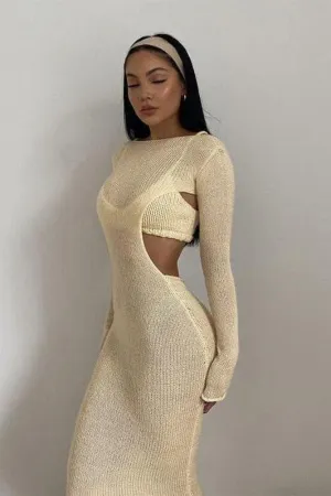 Long-sleeved two-piece dress