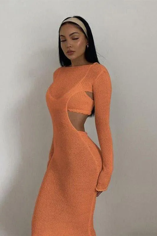 Long-sleeved two-piece dress