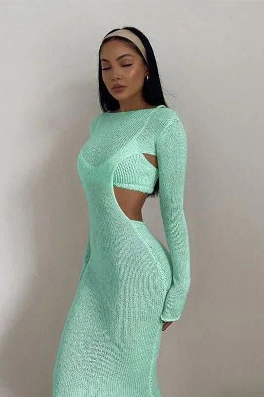 Long-sleeved two-piece dress