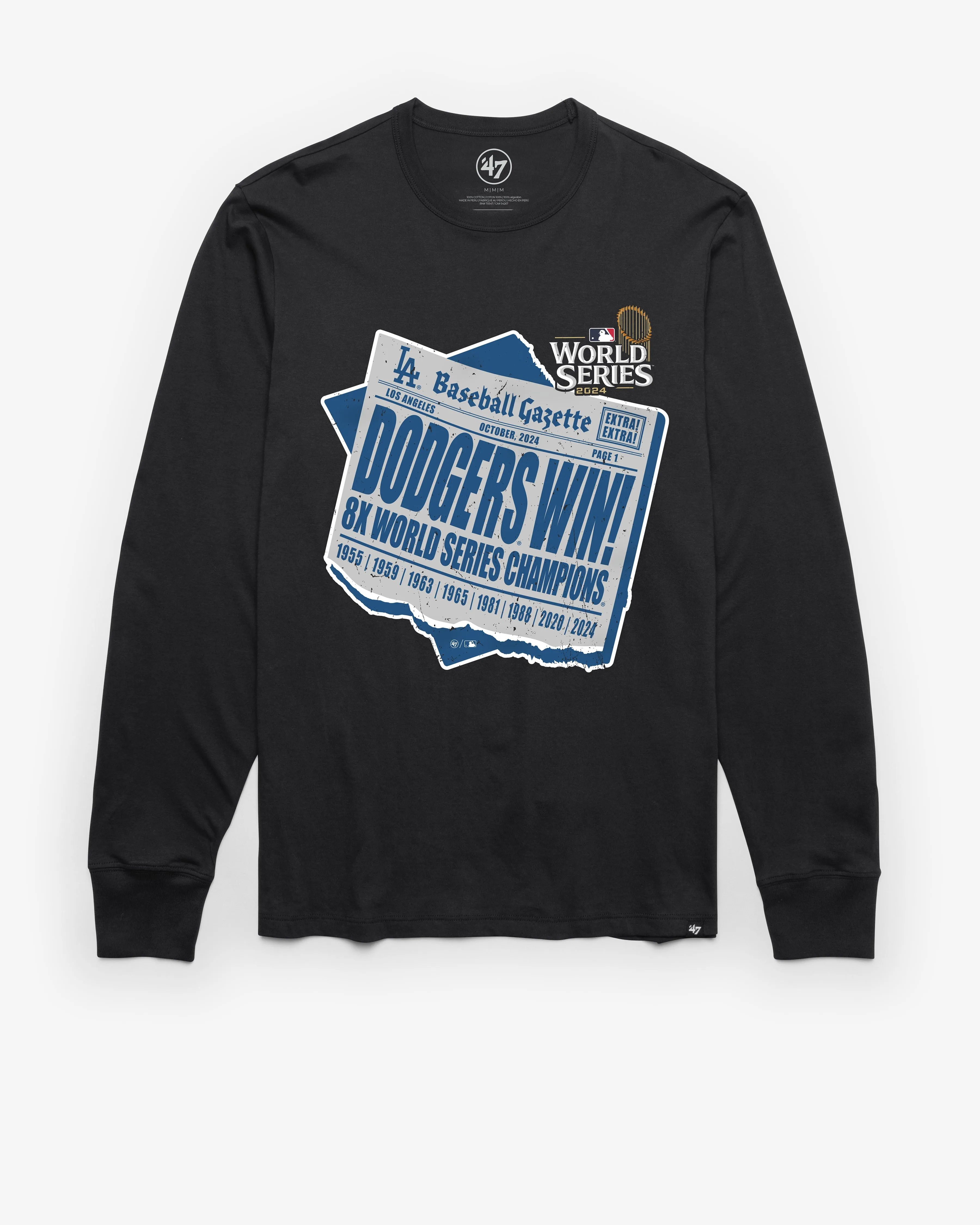 LOS ANGELES DODGERS 2024 WORLD SERIES CHAMPIONS '47 FRANKLIN LONG SLEEVE TEE