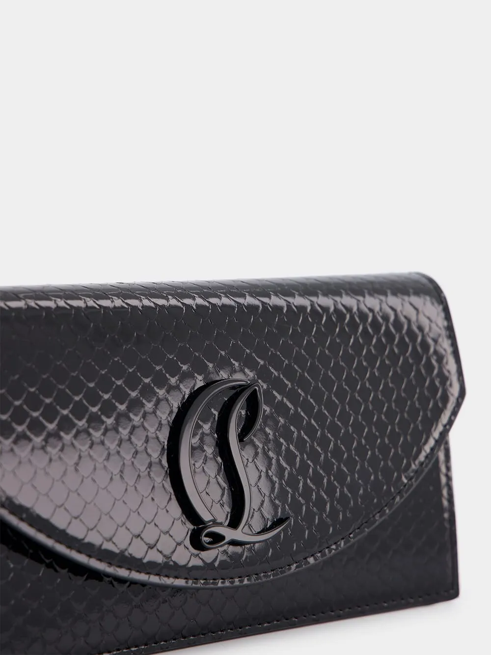 Loubi54 Patent Calf Leather Clutch