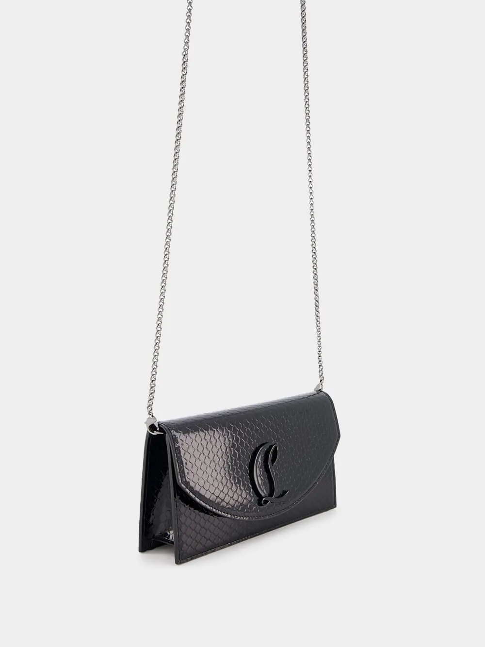 Loubi54 Patent Calf Leather Clutch