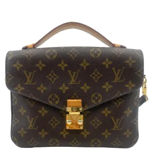 LOUIS VUITTON Metis Pochette Monogram Canvas Crossbody Bag Brown