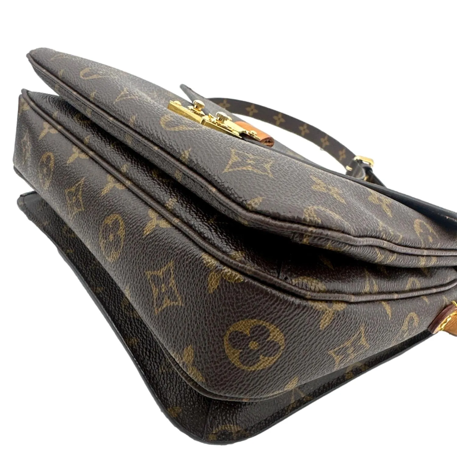 LOUIS VUITTON Metis Pochette Monogram Canvas Crossbody Bag Brown