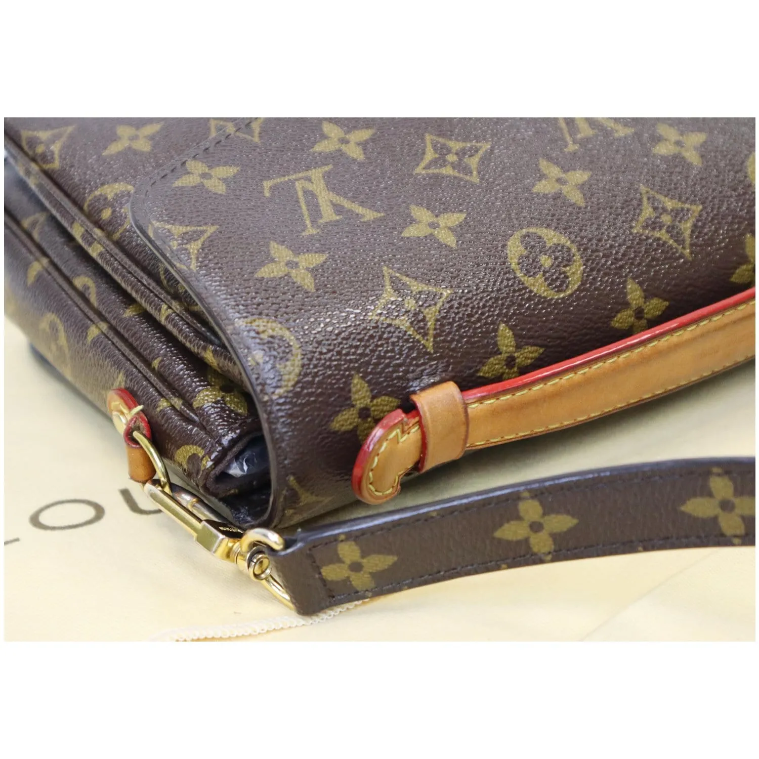 LOUIS VUITTON Metis Pochette Monogram Canvas Crossbody Bag Brown