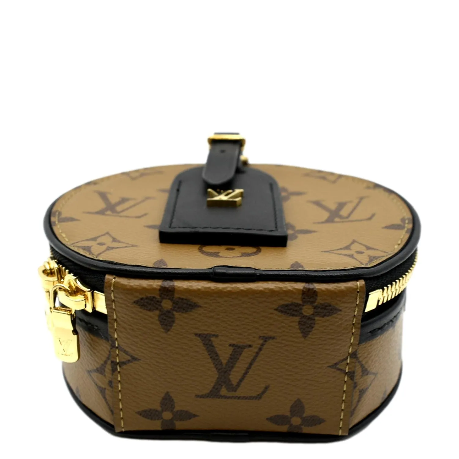 LOUIS VUITTON Mini Boite Chapeau Reverse Monogram Canvas Shoulder Bag Brown