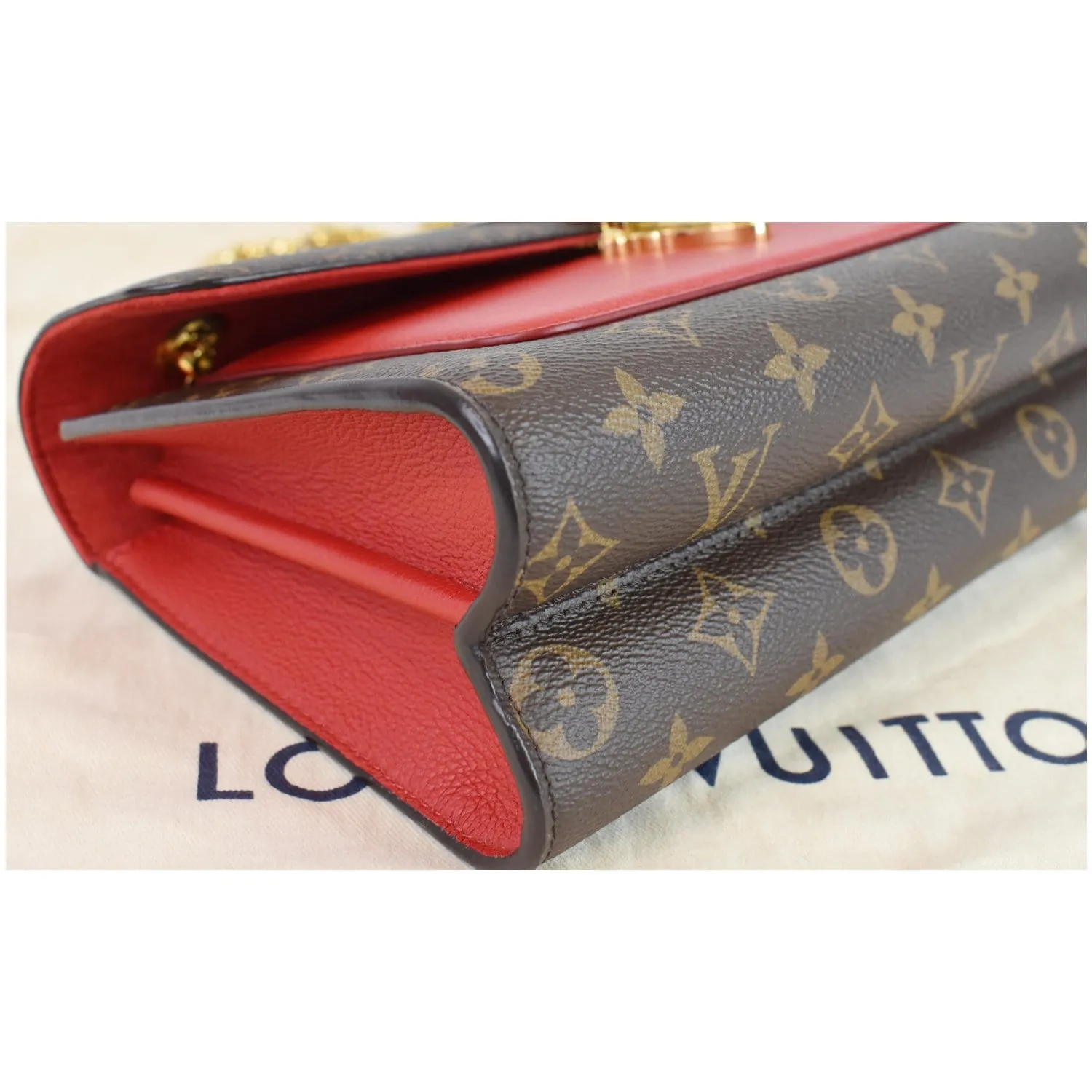 LOUIS VUITTON Victoire Monogram Canvas Shoulder Crossbody Bag Cerise