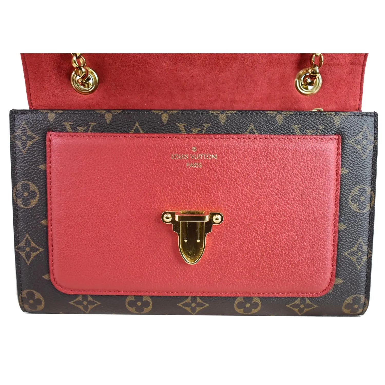 LOUIS VUITTON Victoire Monogram Canvas Shoulder Crossbody Bag Cerise
