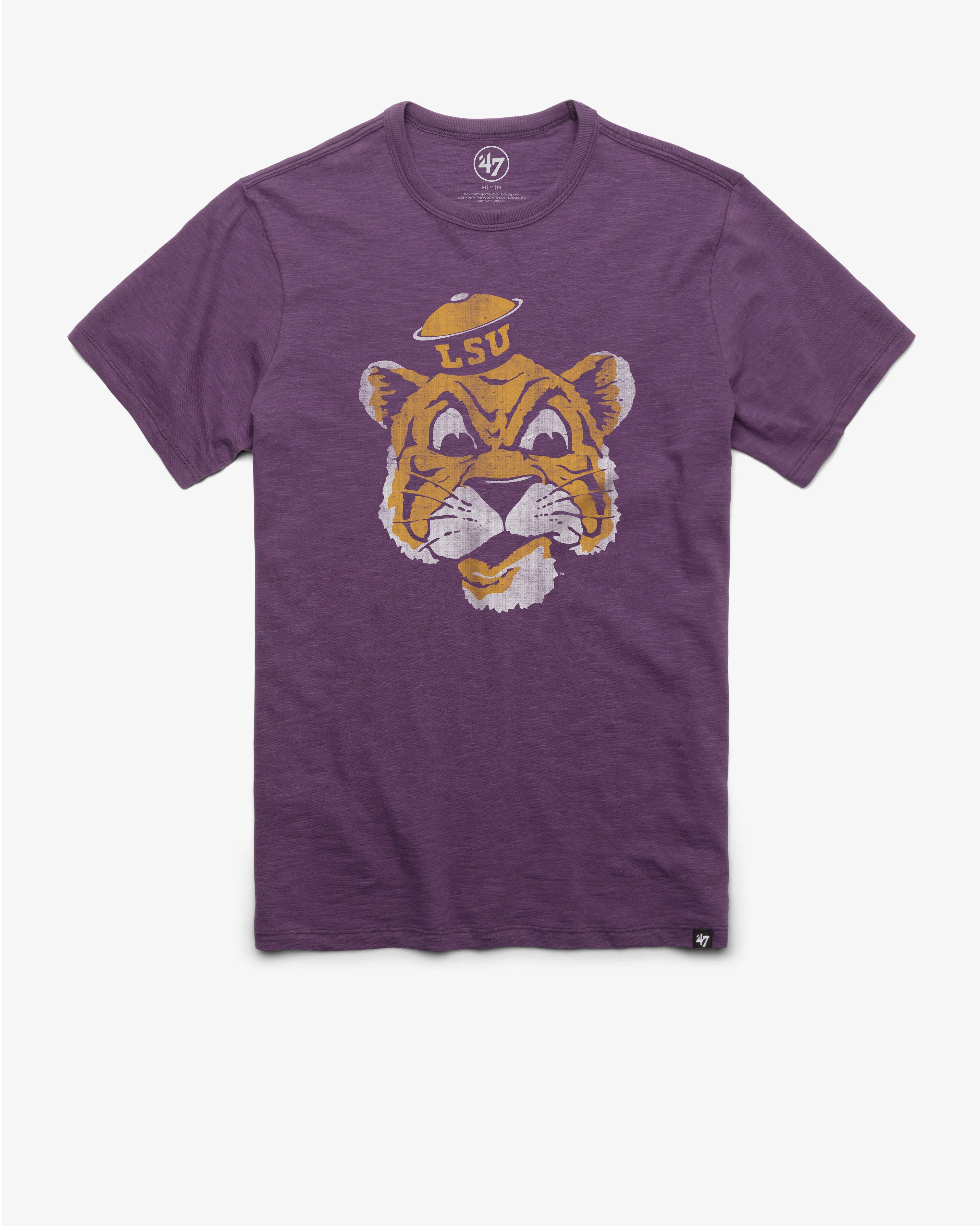 LOUISIANA STATE TIGERS LSU VINTAGE GRIT '47 SCRUM TEE