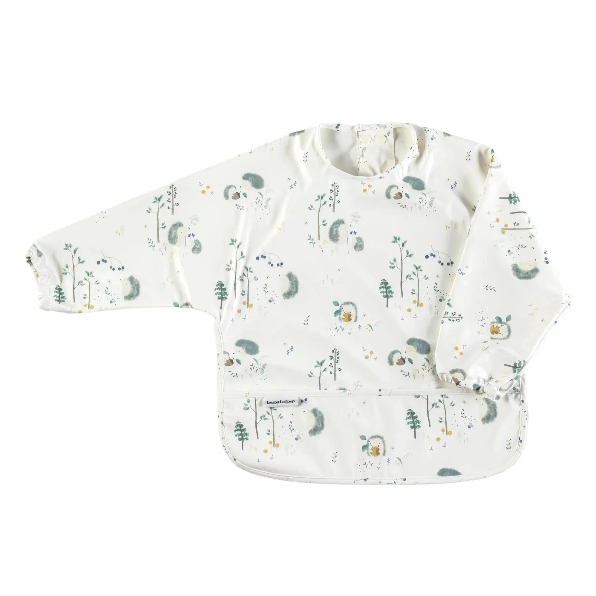 Loulou Lollipop Long Sleeved WP Bib - Hedgehogs