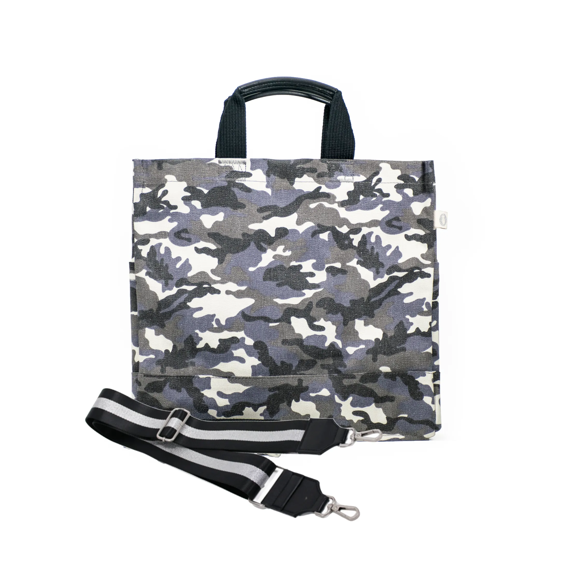 Luxe North-South Bag: Grey Camouflage