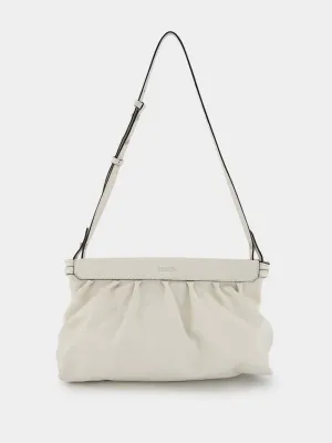 Luz Medium White Leather Pouch