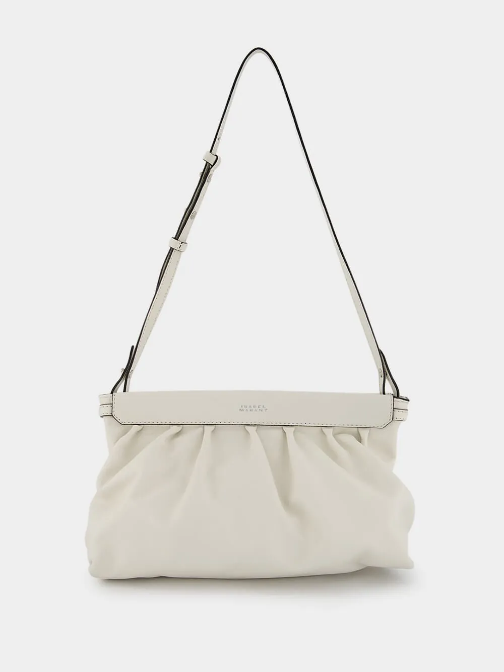 Luz Medium White Leather Pouch