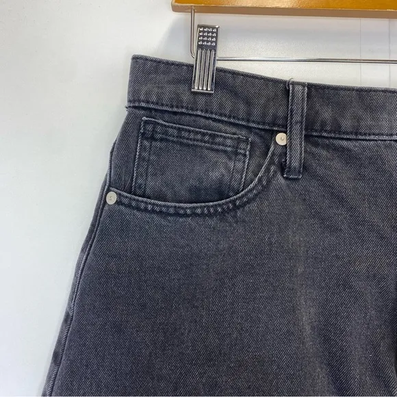 Madewell Distressed Denim Miniskirt Women’s Size 30 Waist Black Grey