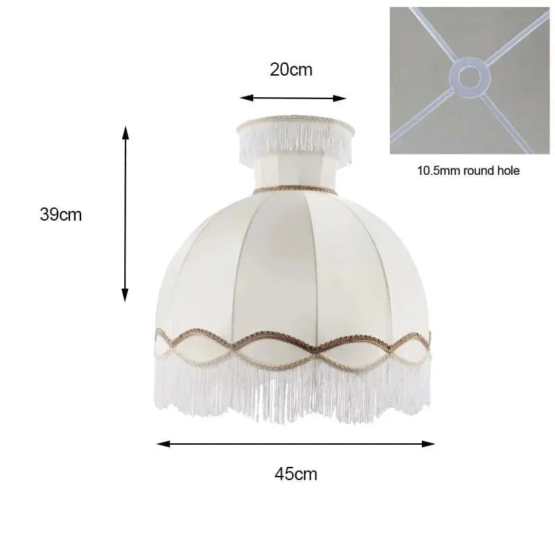 Maia Fringed White Dome Lampshade
