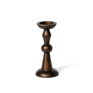 Manor Hearth Wood Candle Holder, Small