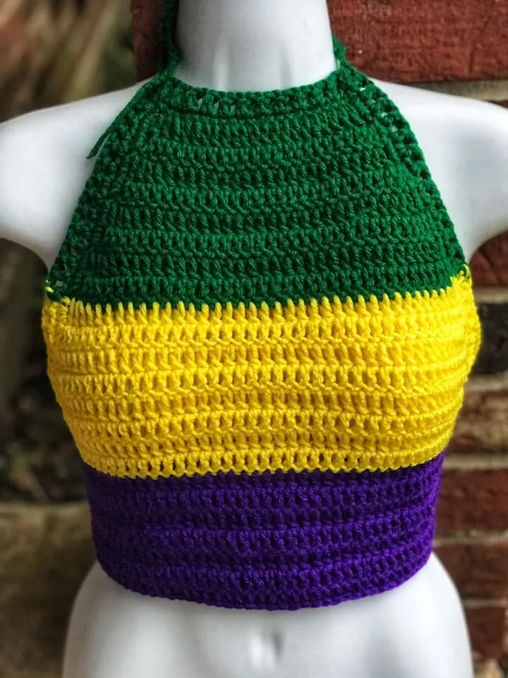 Mardi Gras Halter   | Adult Solid Halter Top