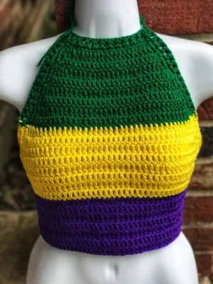 Mardi Gras Halter   | Adult Solid Halter Top