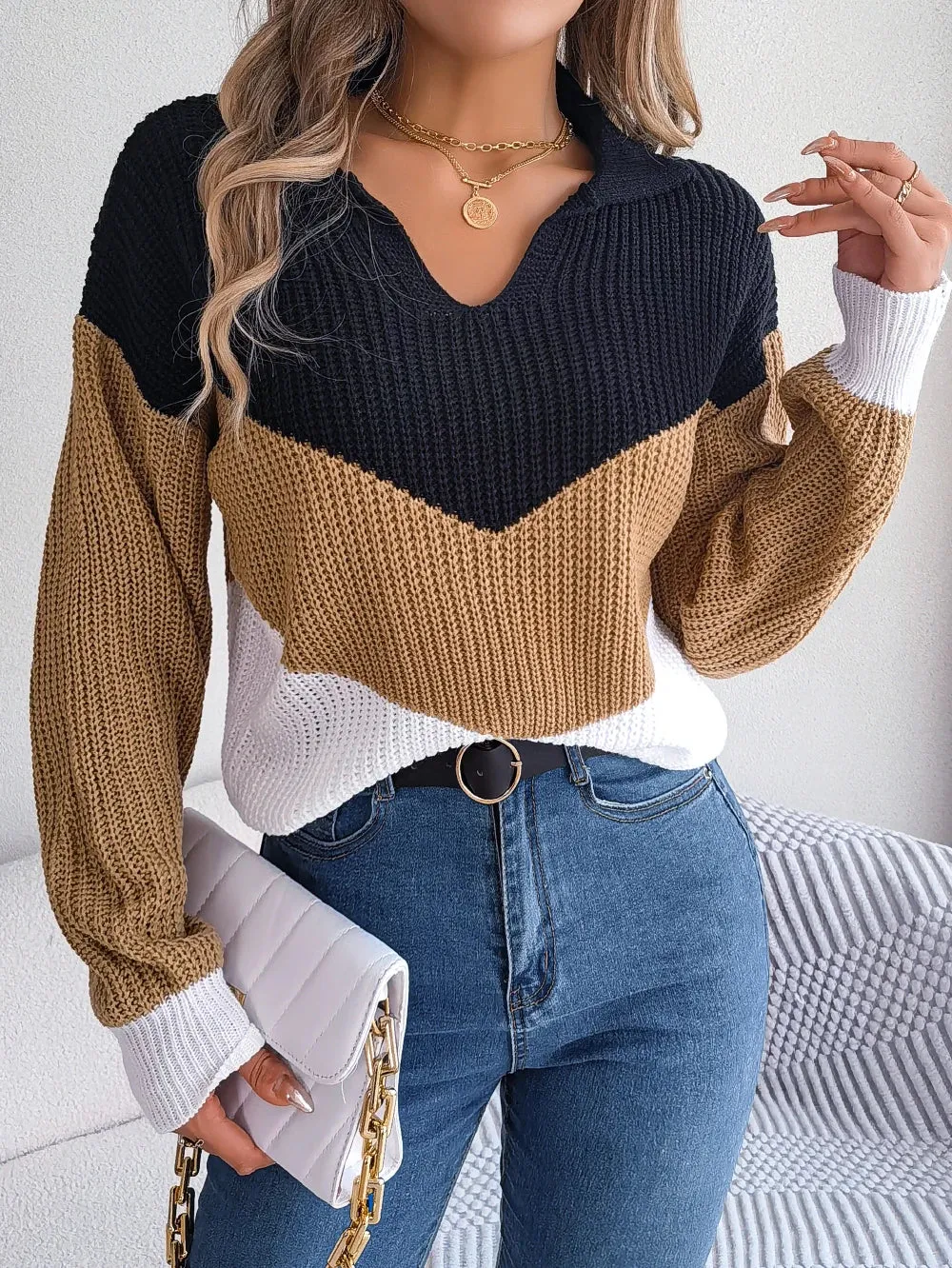 Maribell  | Comfortable Patchwork Sweater