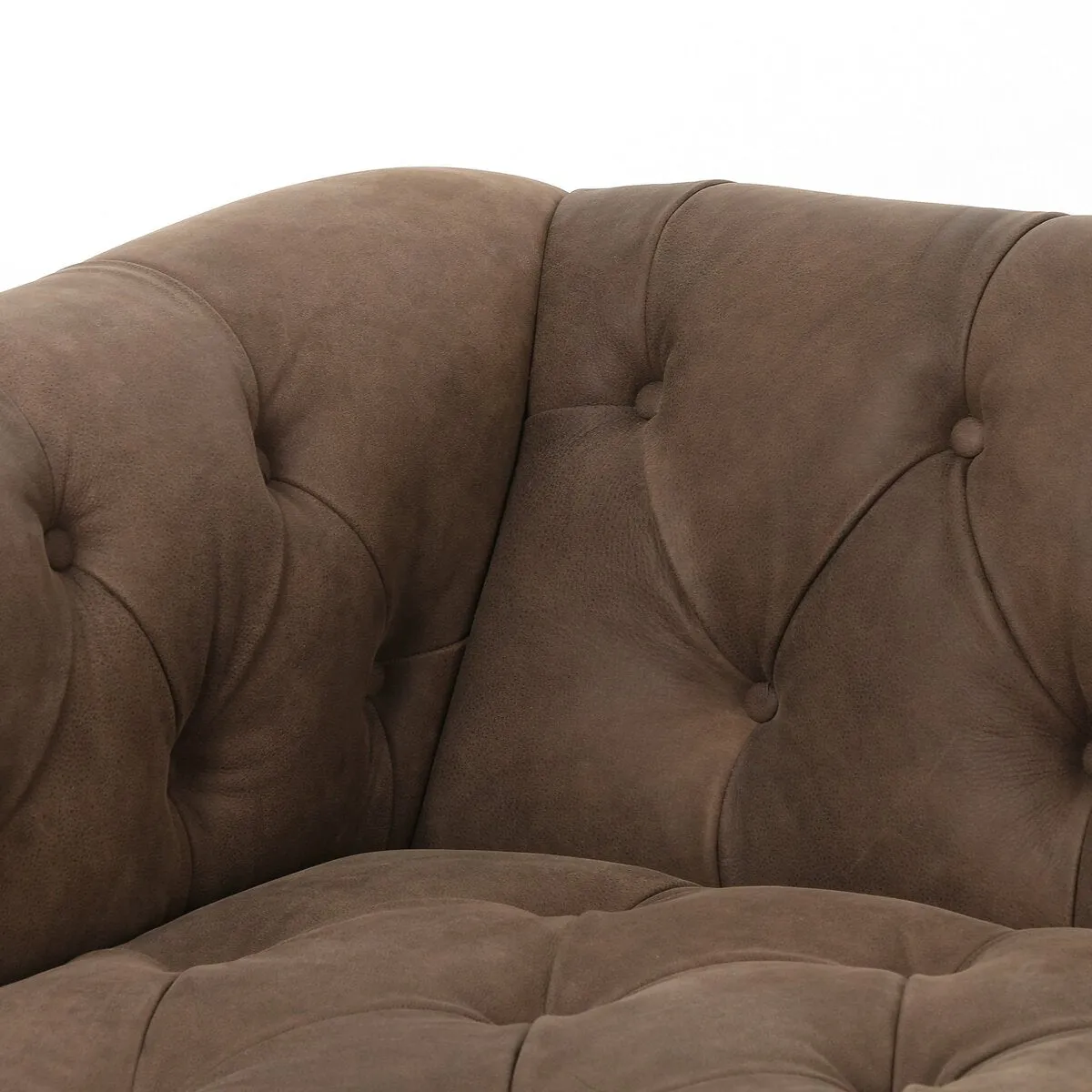 Maxx Leather Sofa 95", Umber Grey