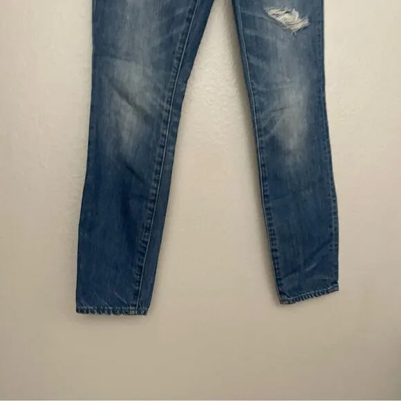 Medium Blue Wash Skinny Jeans