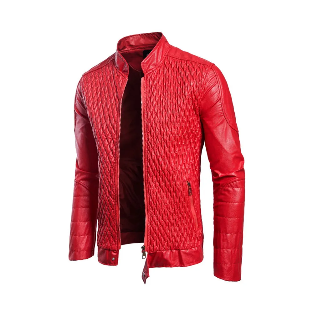 Men's Diamond Quilted Genuine Leather Jacket