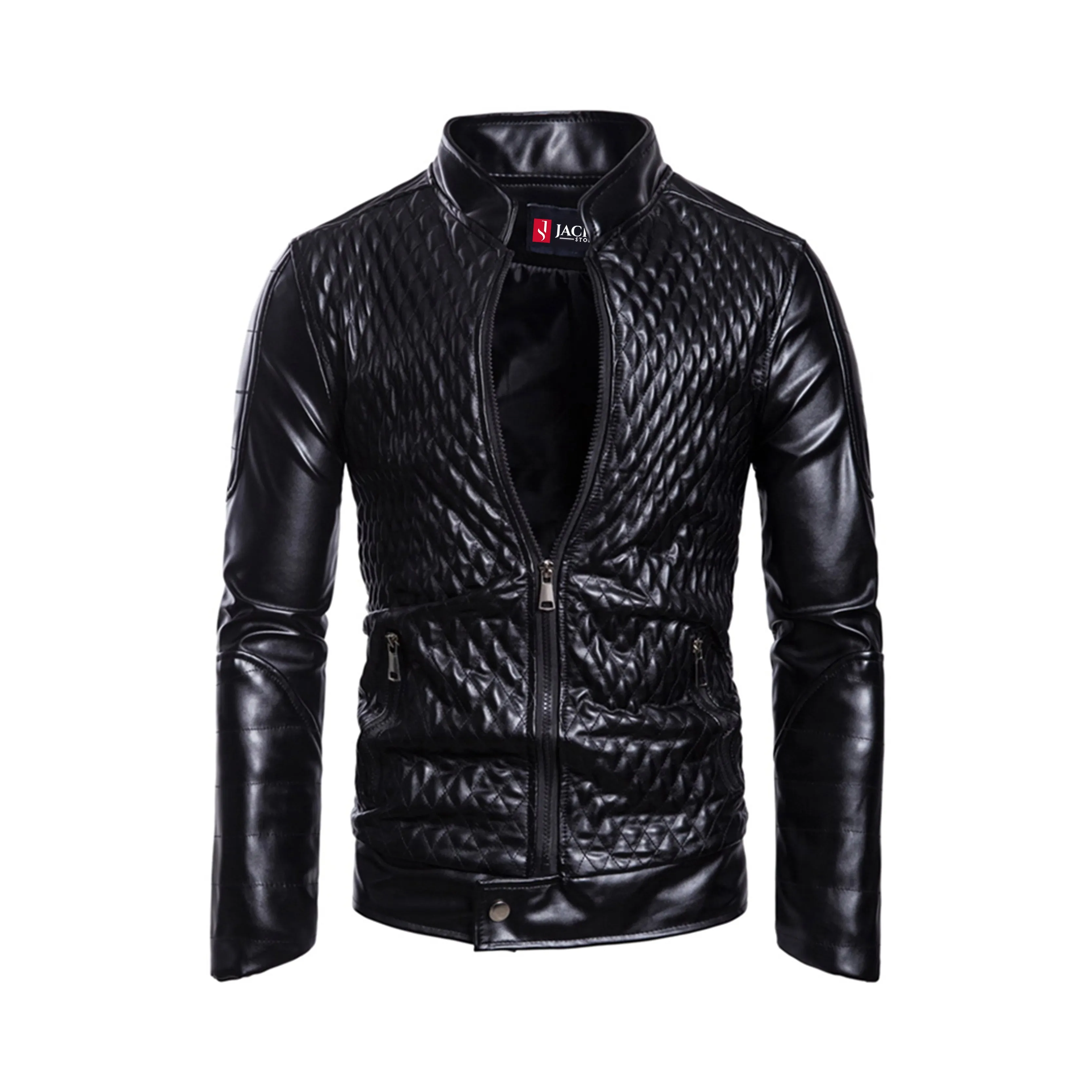 Men's Diamond Quilted Genuine Leather Jacket