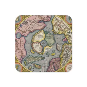 Mercator Map Cork-back coaster