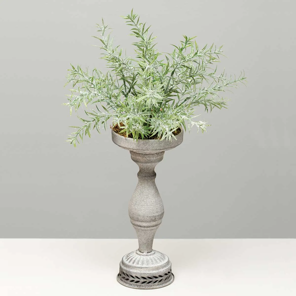 Metal Granite Finish Candle Holder