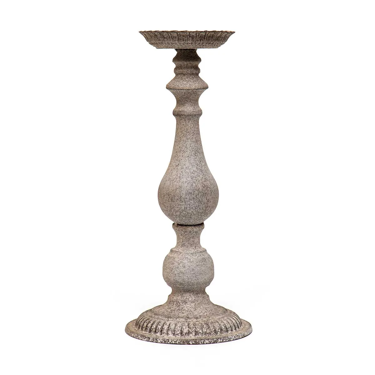 Metal Granite Finish Candle Holder