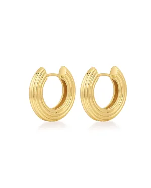 Mini Ridged Amalfi Hinge Hoops