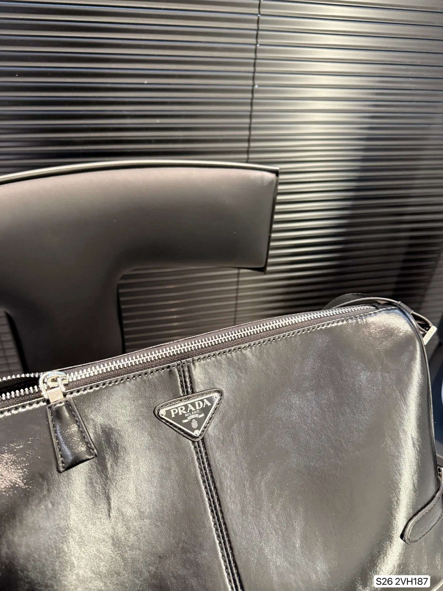 Minimalist Black Cloth Crossbody Bag