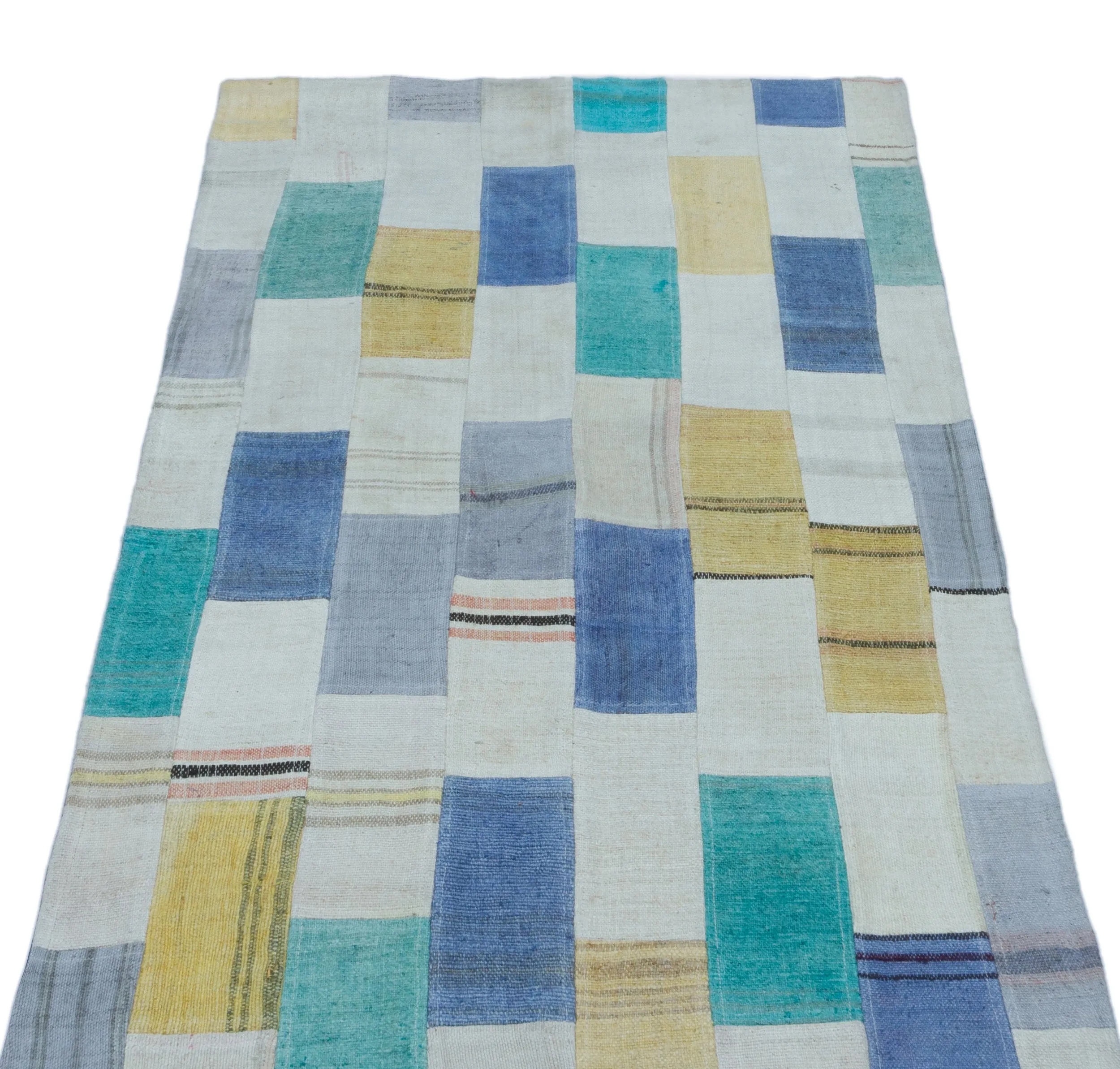 Mixed Over Dyed Kilim Patchwork Unique Rug 2'8'' x 4'10'' ft 81 x 148 cm