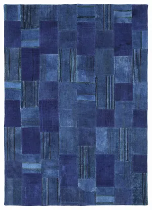 Mixed Over Dyed Kilim Patchwork Unique Rug 5'3'' x 7'7'' ft 160 x 230 cm