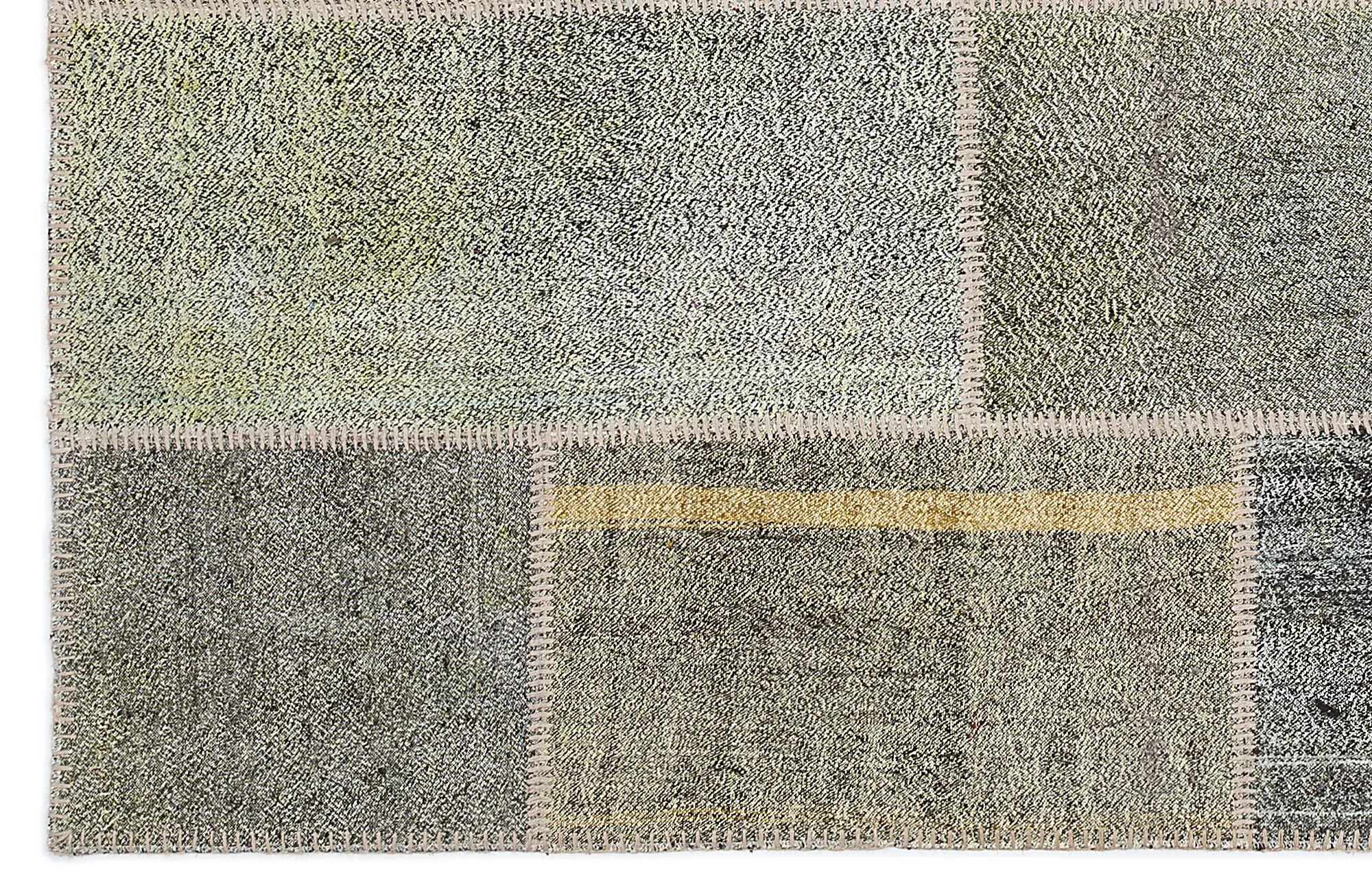 Mixed Over Dyed Kilim Patchwork Unique Rug 5'3'' x 7'7'' ft 160 x 230 cm