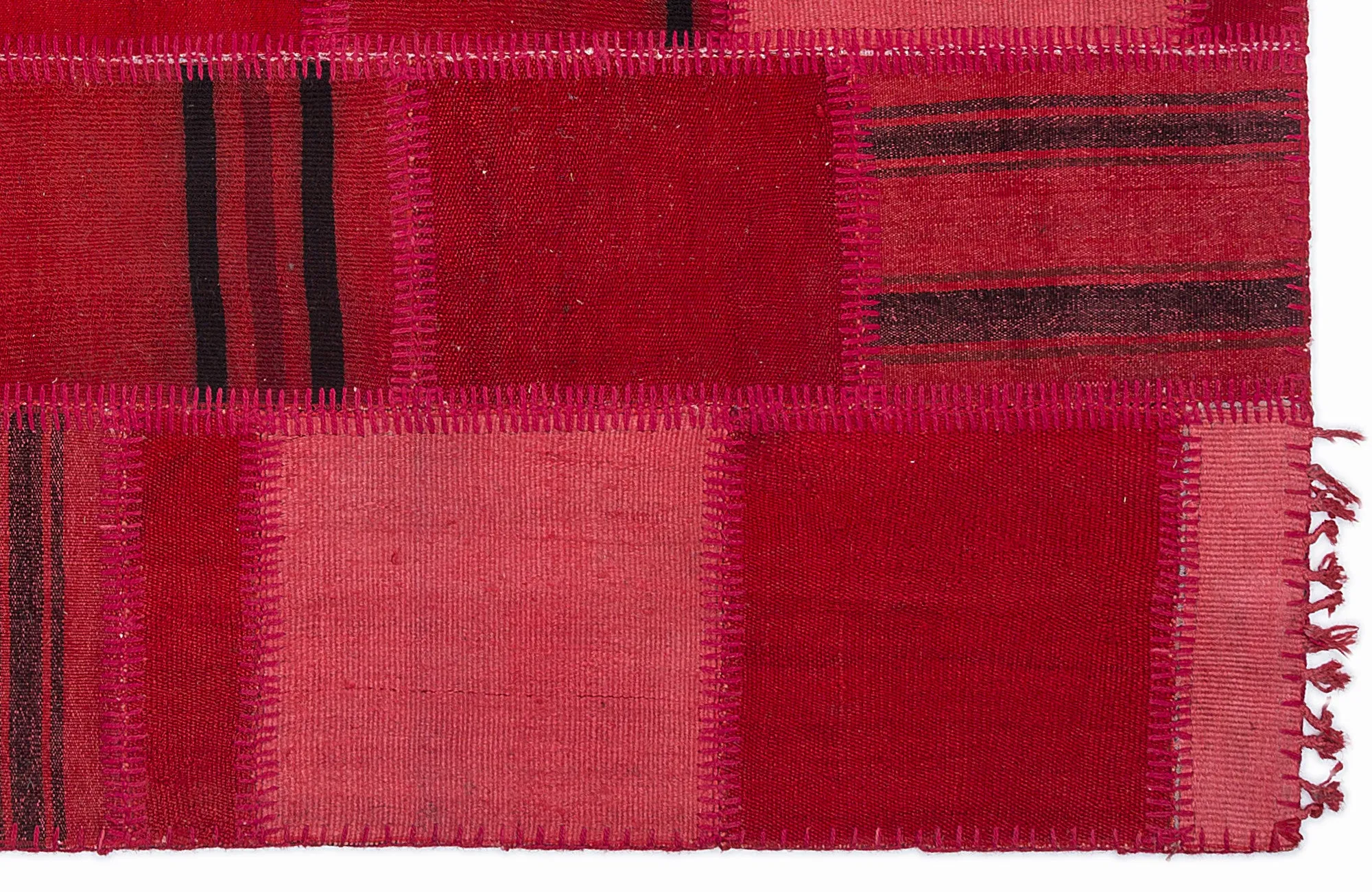 Mixed Over Dyed Kilim Patchwork Unique Rug 5'3'' x 7'7'' ft 160 x 230 cm
