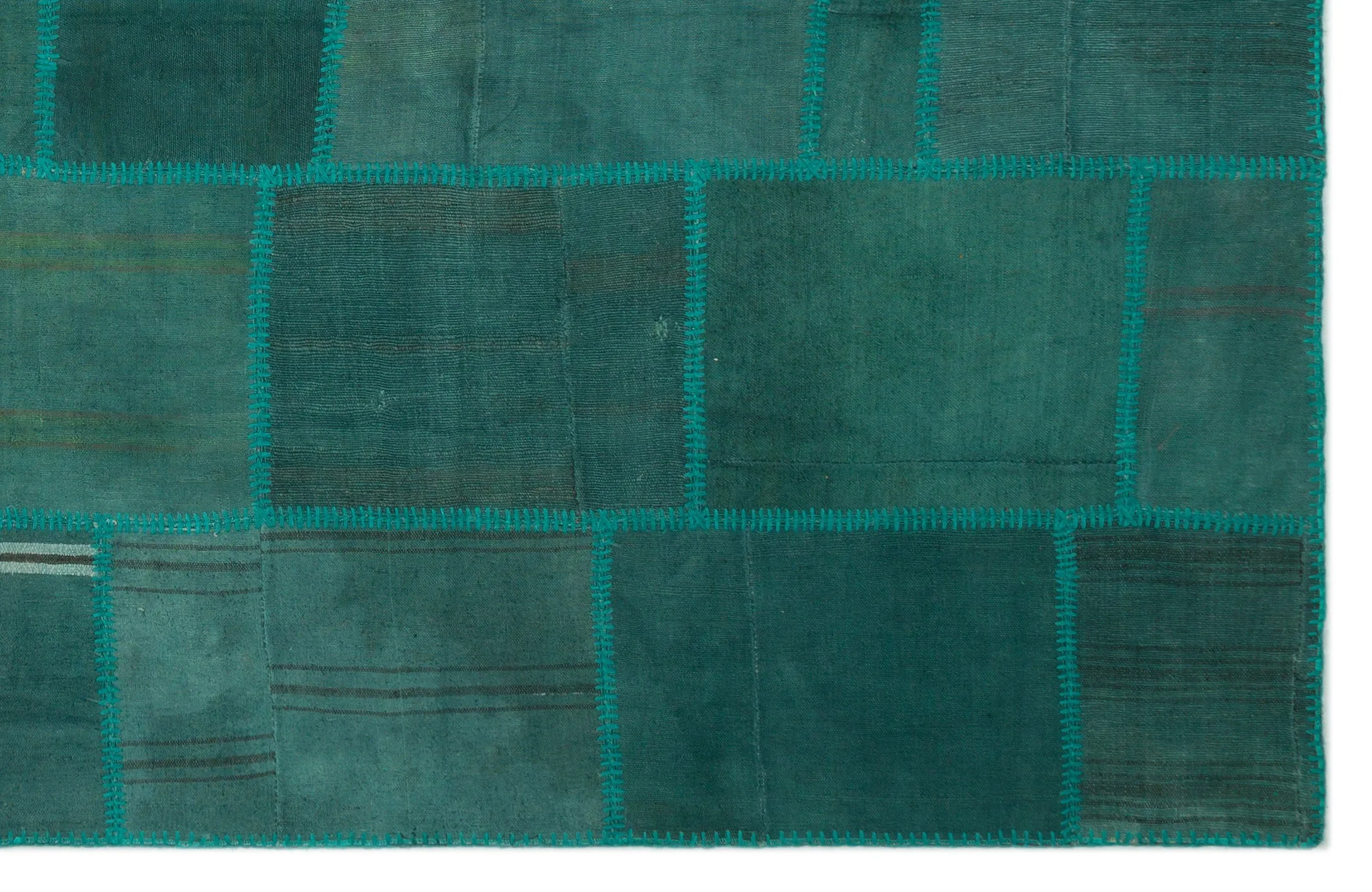 Mixed Over Dyed Kilim Patchwork Unique Rug 6'5'' x 9'10'' ft 195 x 300 cm