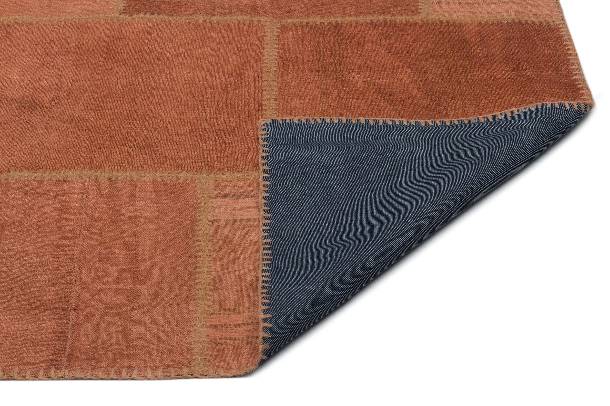 Mixed Over Dyed Kilim Patchwork Unique Rug 6'5'' x 9'9'' ft 196 x 298 cm