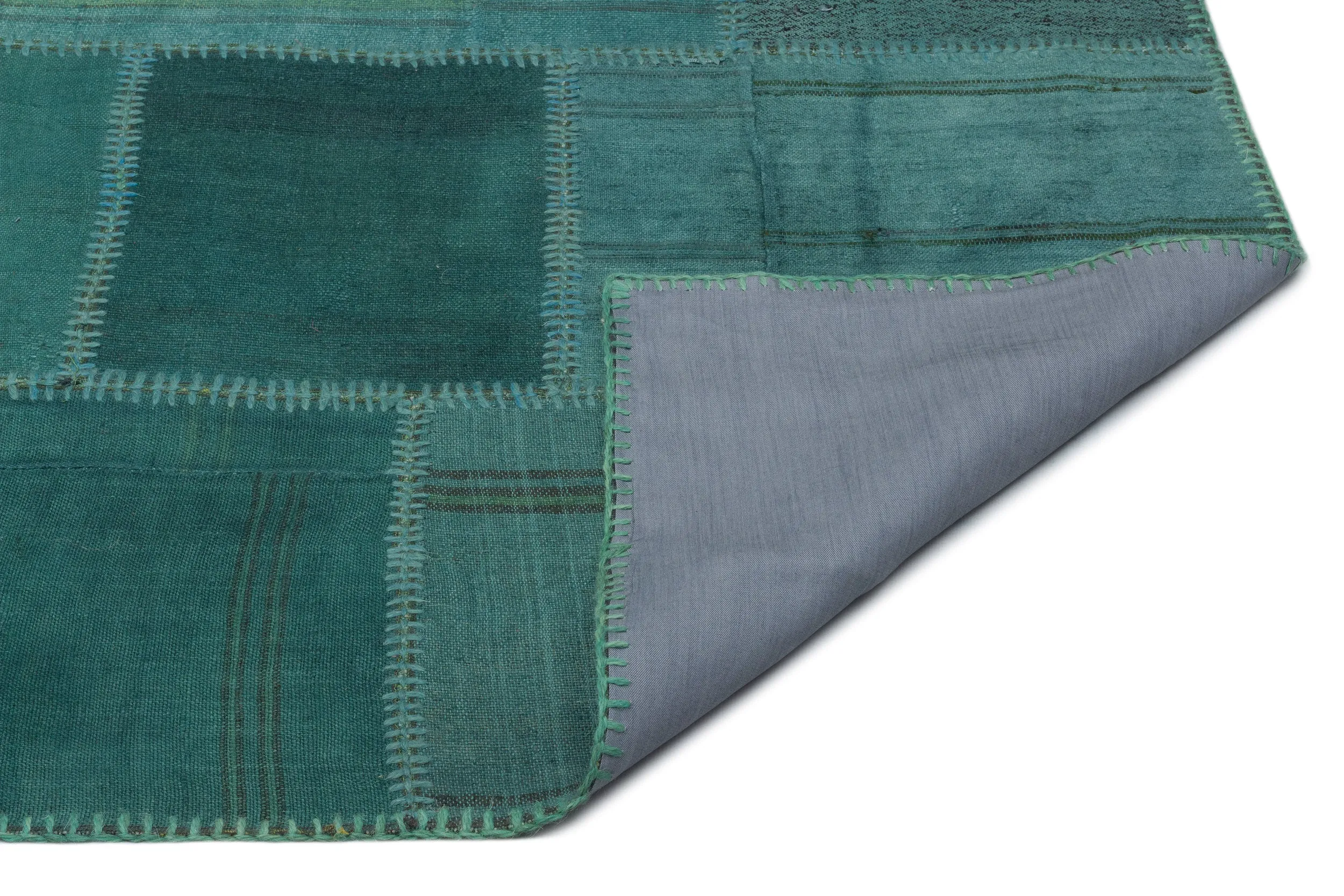 Mixed Over Dyed Kilim Patchwork Unique Rug 6'6'' x 9'10'' ft 197 x 300 cm
